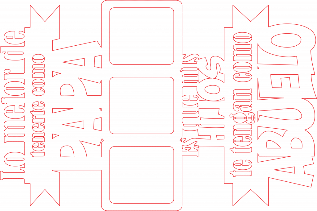 Portarretrato para el Abuelo — vector para corte CNC