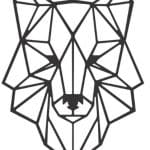 Lobo geométrico 2 - Vector descarganle para corte CNC y grabado laser gratis | Stanser