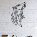 Lobo geométrico aullando - Vector descarganle para corte CNC y grabado laser gratis | Stanser