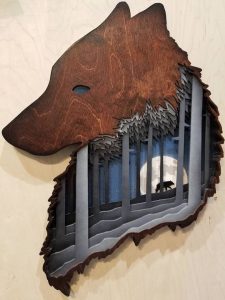 Lobo con Luna