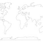Mapamundi sin división política - Vector SVG DXF para CNC Router y Laser CO2 - Descargable gratis | Stanser