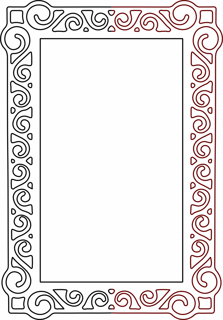 Marco con espirales — vector para corte CNC