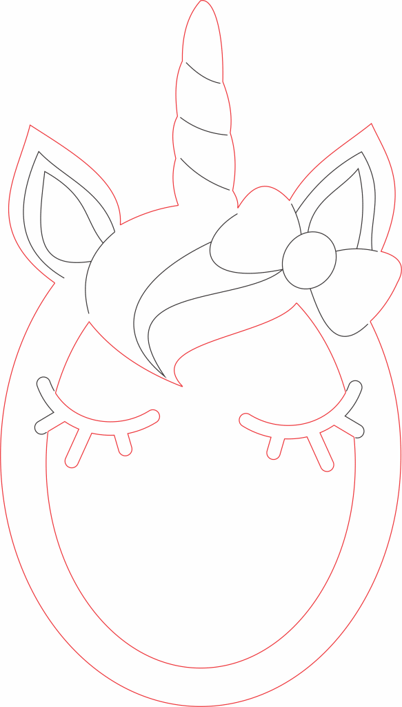 Marco de unicornio — vector para corte CNC