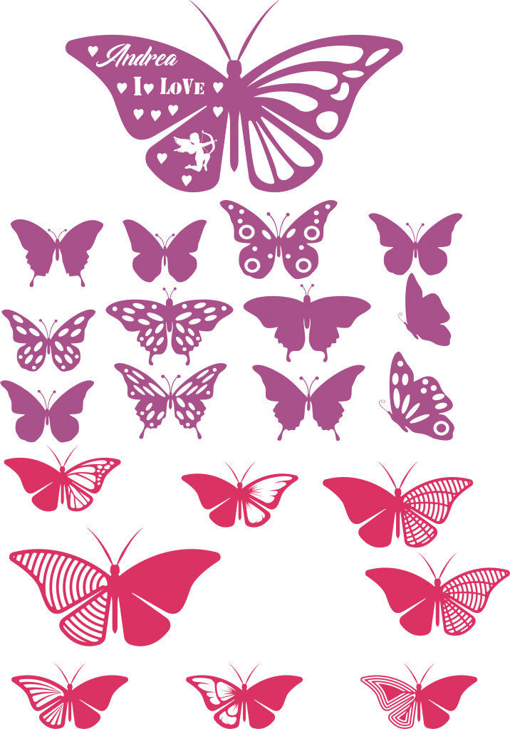 Mariposas — vector para corte CNC