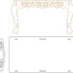 Mesa colonial rectangular - Vector descarganle para corte CNC y grabado laser gratis | Stanser