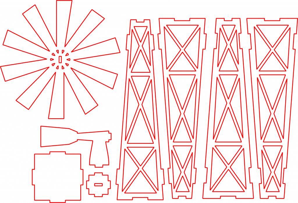 Molino — vector para corte CNC