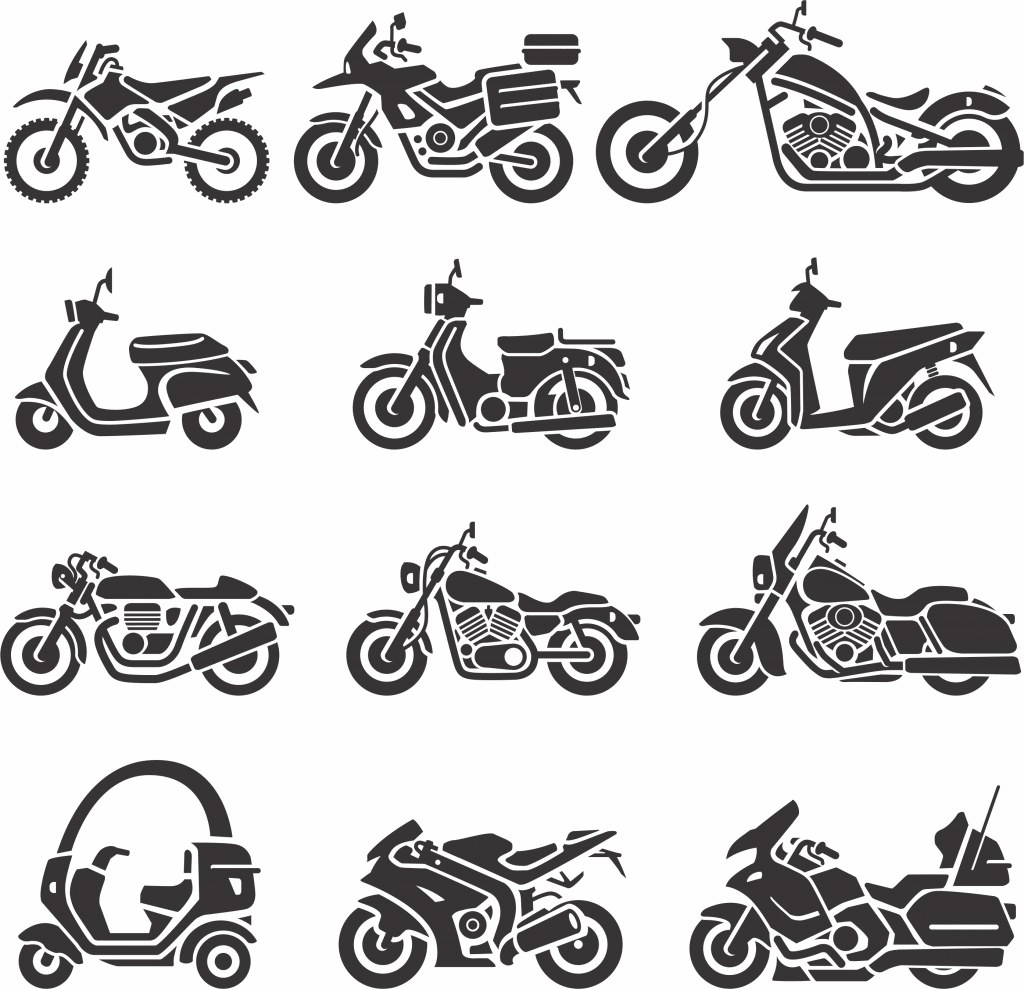Imágenes de motocicletas — vector para corte CNC