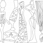 Mujeres africanas - Vector SVG DXF para CNC Router y Laser CO2 - Descargable gratis | Stanser