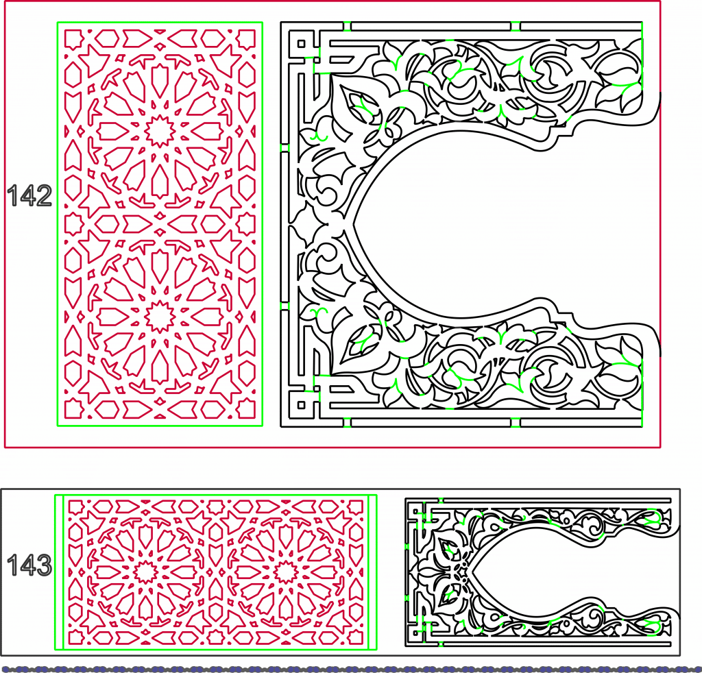 Celosias para puertas — vector para corte CNC