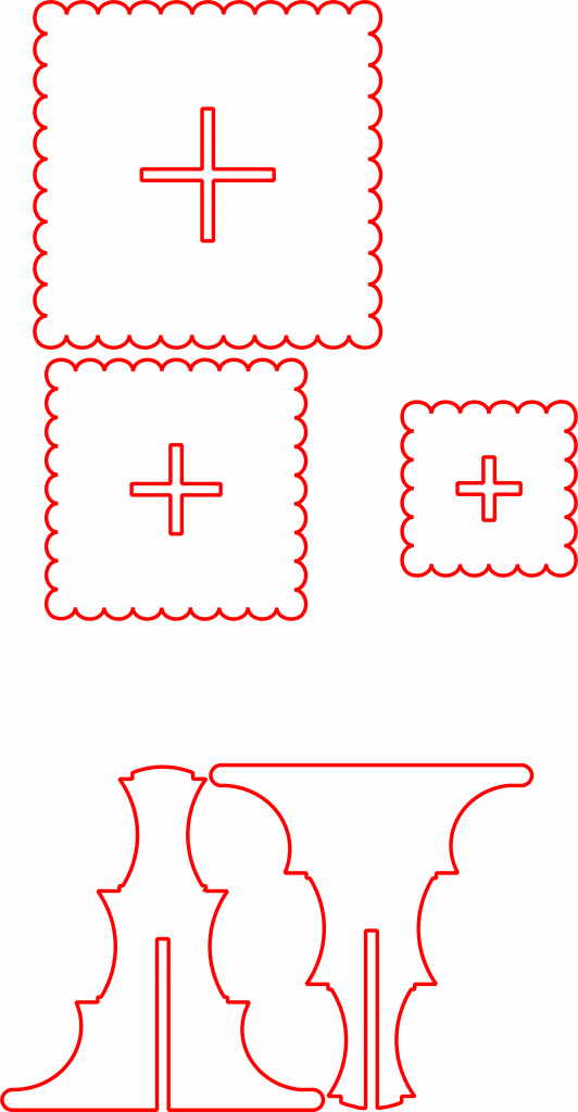 Pedestal cuadrado — vector para corte CNC