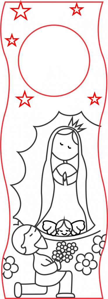 Picaporte de Virgen — vector para corte CNC