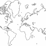 Mapamundi sin división política 2 - Vector SVG DXF para CNC Router y Laser CO2 - Descargable gratis | Stanser