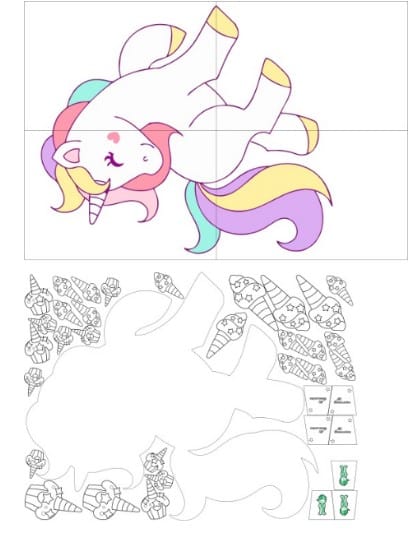 Unicornio de colores