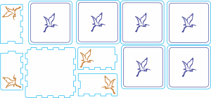 Portavasos de aves