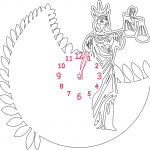 Reloj "Estatua de la libertad" - Vector SVG DXF para Laser CO2 - Descargable gratis | Stanser