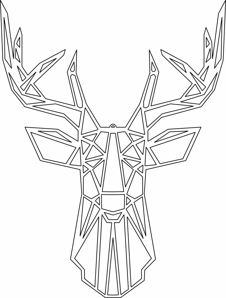 Reno geométrico — vector para corte CNC