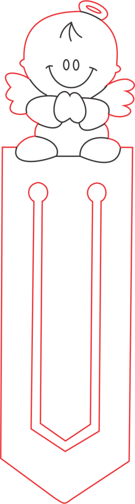 Separador de angelito — vector para corte CNC