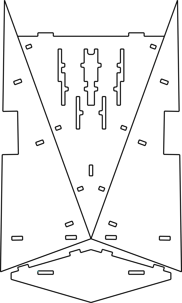 Nave espacial — vector para corte CNC