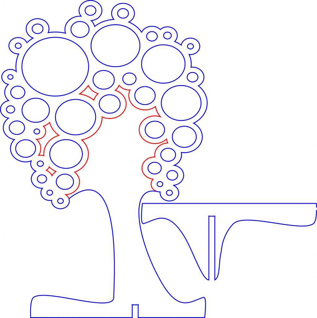 Árbol portajoyas — vector para corte CNC