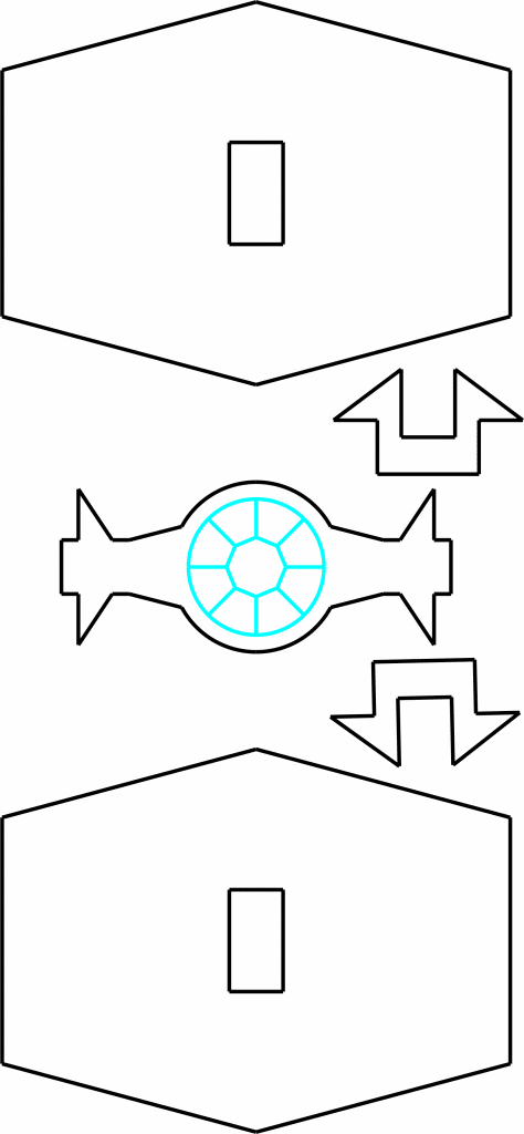 Nave espacial pequeña — vector para corte CNC