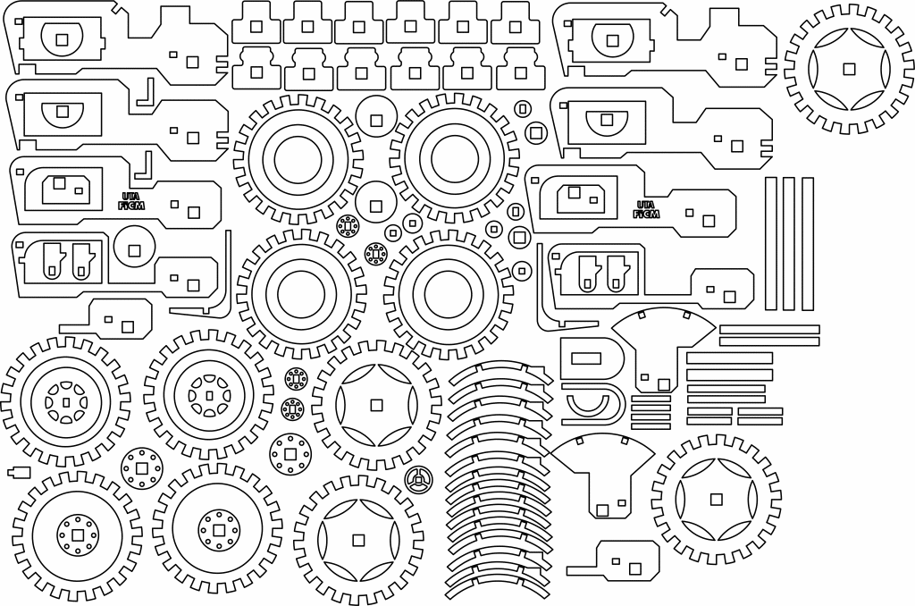 Tractor — vector para corte CNC