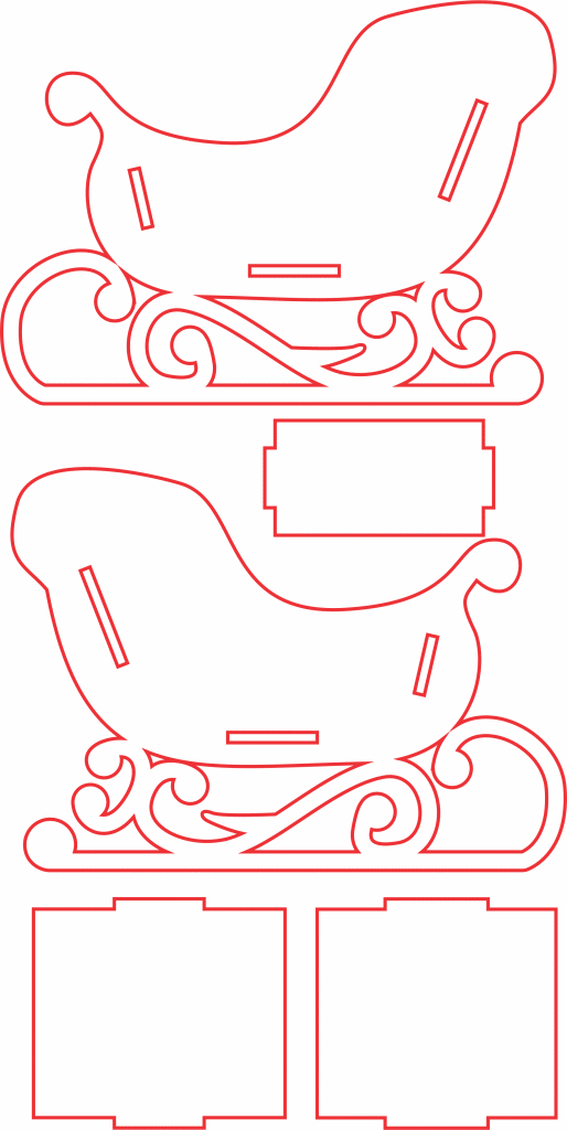 Trineo — vector para corte CNC
