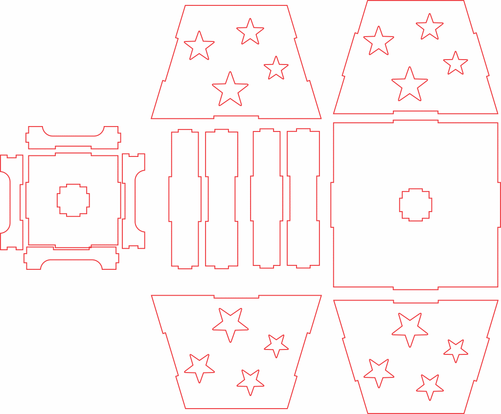 Pantalla pequeña para lámpara — vector para corte CNC