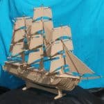 Barco de 3 mástiles - Vector descarganle para corte CNC y grabado laser gratis | Stanser