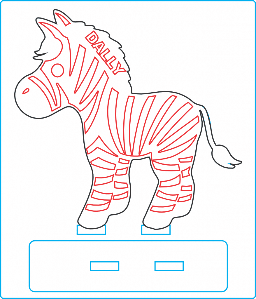 Cebra — vector para corte CNC