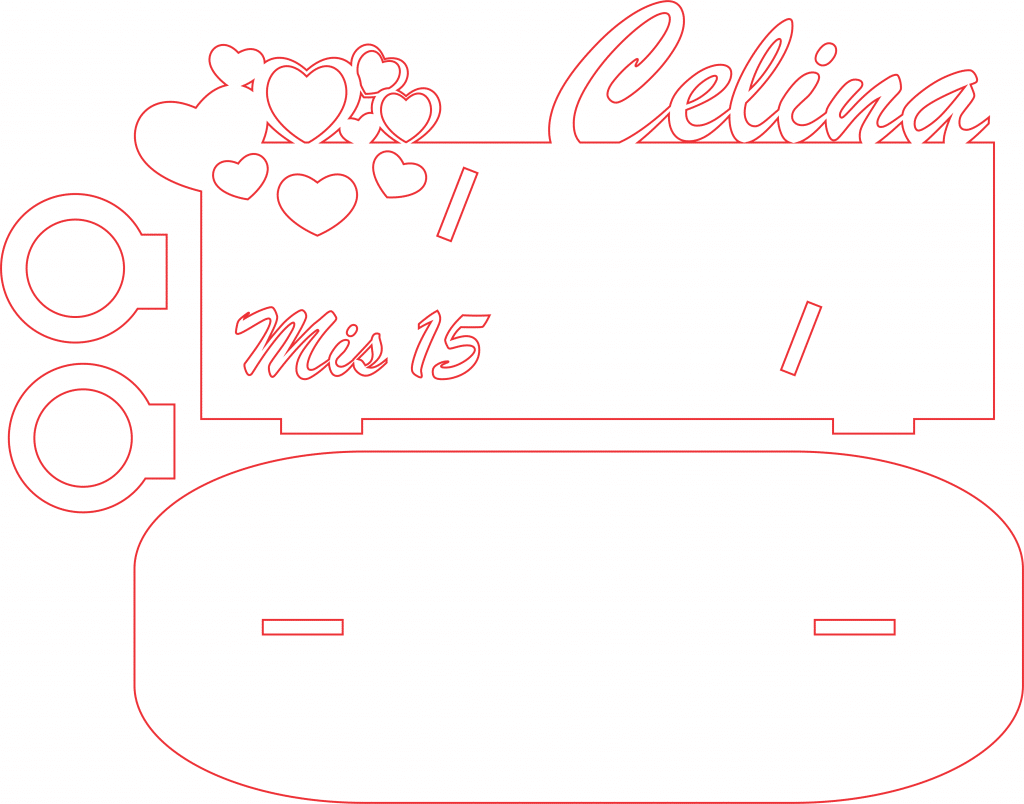 Adorno «Mis 15» — vector para corte CNC