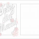 Tarjeta "Feliz día mamá" - Vector SVG DXF para Laser CO2 - Descargable gratis | Stanser