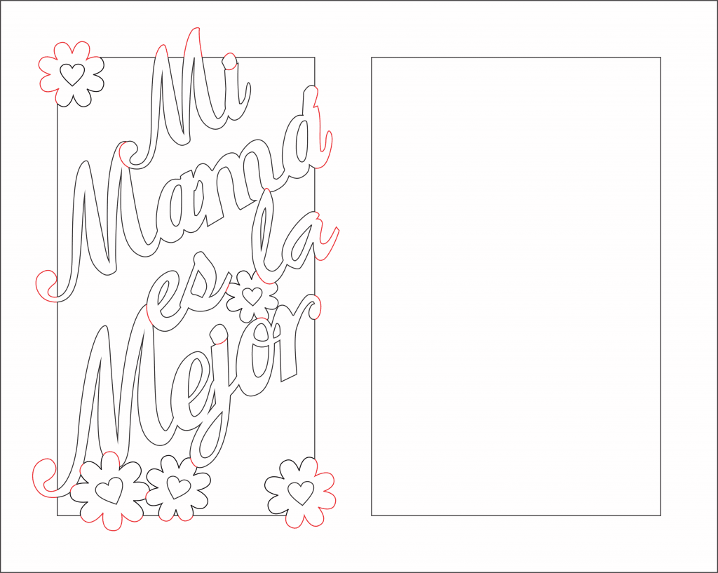 Portarretrato «Mi Mamá es la mejor» — vector para corte CNC