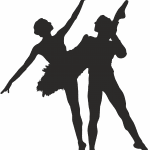 Bailarines danzando 4 - Vector SVG DXF para CNC Router y Laser CO2 - Descargable gratis | Stanser