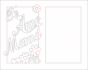 Portarretrato «Te amo mamá»
