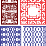 Cuadros con patrones decorativos 4 - Vector SVG DXF para CNC Router y Laser CO2 - Descargable gratis | Stanser