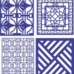 Cuadros con patrones decorativos 5 - Vector SVG DXF para CNC Router y Laser CO2 - Descargable gratis | Stanser