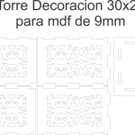 Torre para decoración - Vector SVG DXF para CNC Router y Laser CO2 - Descargable gratis | Stanser
