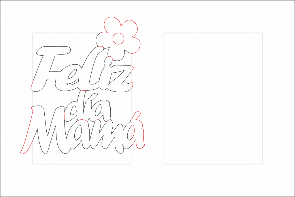 Portarretrato «Feliz día mamá» 2 — vector para corte CNC