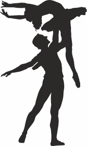 Bailarín levantando a bailarina