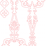 Candelabro barroco - Vector SVG DXF para CNC Router y Laser CO2 - Descargable gratis | Stanser