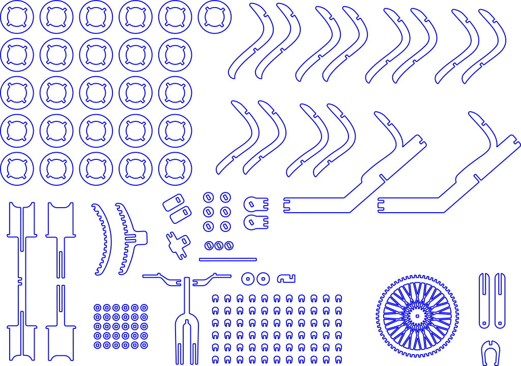 Diseño 3 de bicicleta — vector para corte CNC