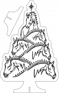 Pino Navideño de caballos