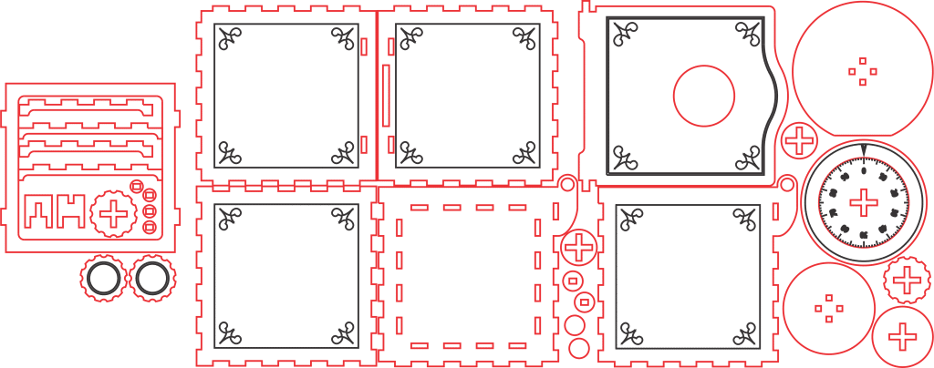 Alcancía de caja fuerte — vector para corte CNC