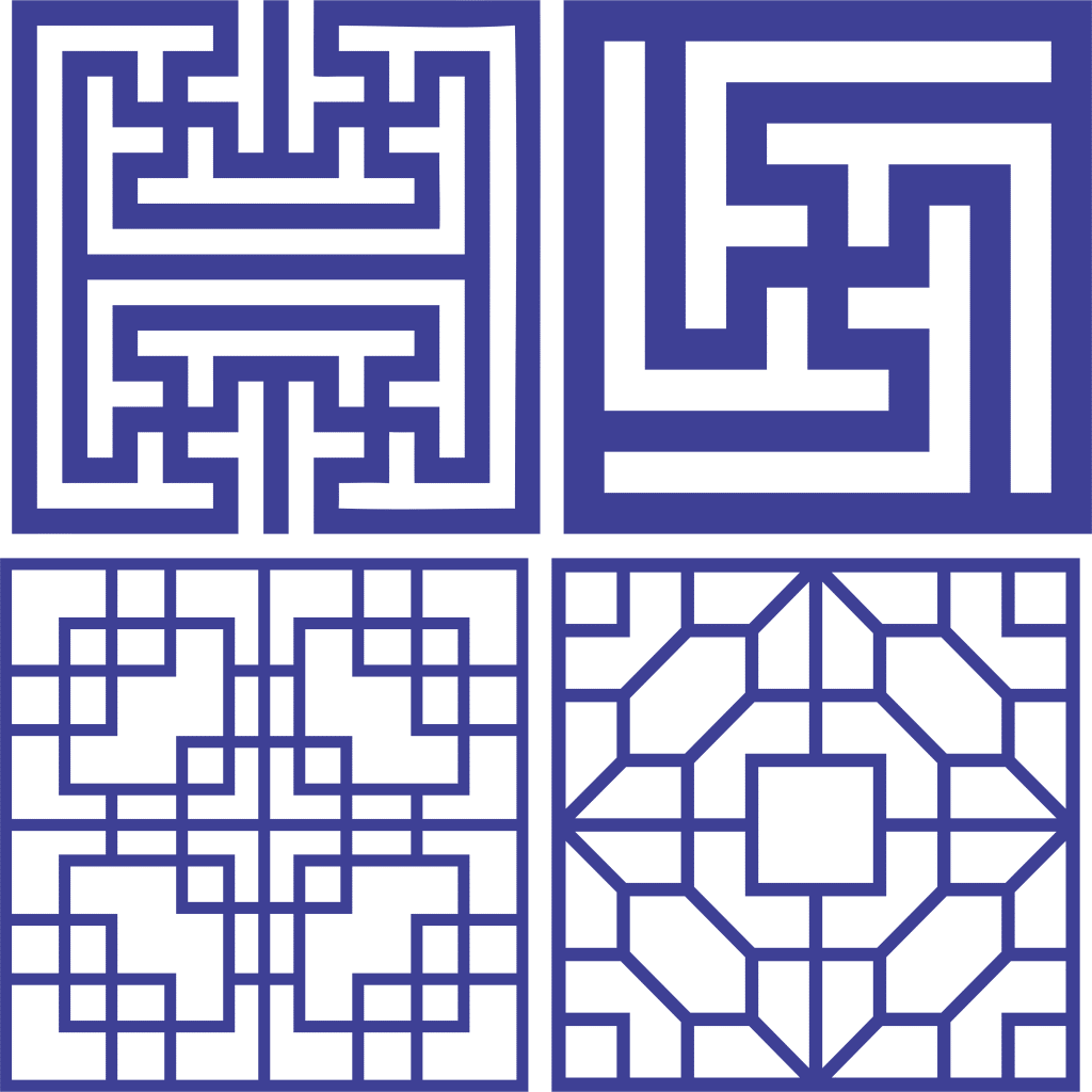 Cuadros con patrones decorativos 7 — vector para corte CNC