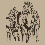 Imagen de caballos - Vector descarganle para corte CNC y grabado laser gratis | Stanser