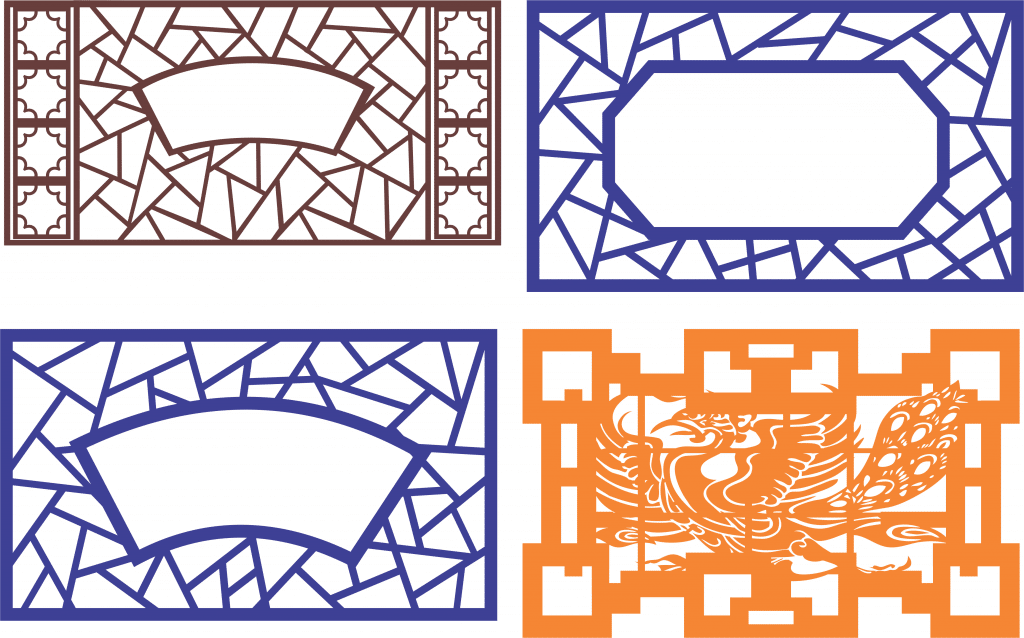 Patrones orientales decorativos — vector para corte CNC