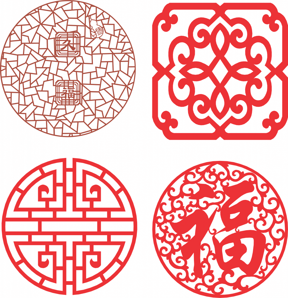 Patrones orientales decorativos 3 — vector para corte CNC