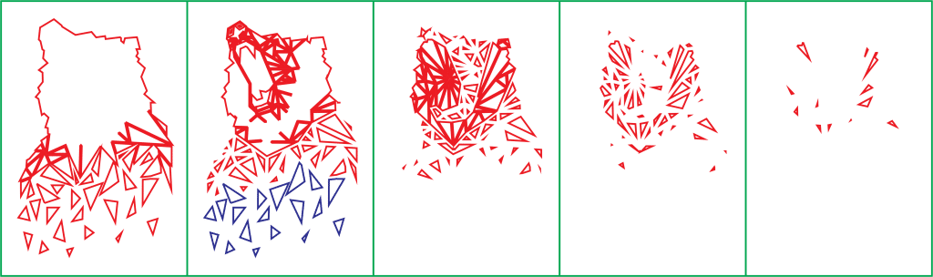 Arte geométrico «Oso» — vector para corte CNC