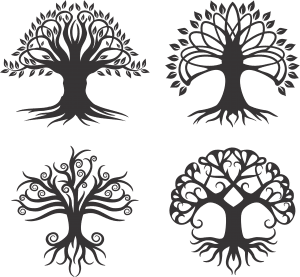 Diseños de árboles con raíces 2