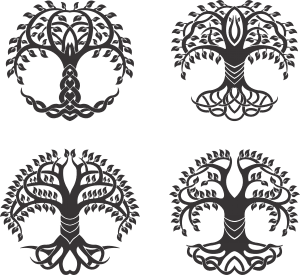 Diseños de árboles con raíces 3